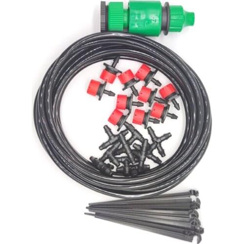 Automatic Micro Drip Irrigation System Garden Irrigation Spray Self Watering Kits with Adjustable Dripper 5M-20M