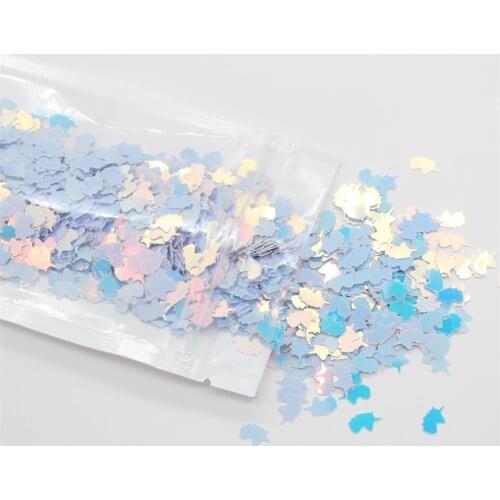 KSCRAFT Multi-colored Unicorn Shape Sequins PVC Flat for DIY Card Making Craft Color Collection