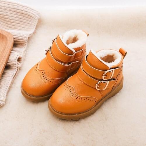 New children snow boots teenage student cotton boots baby toddler shoes winter girls boys plus velvet shoes for kids