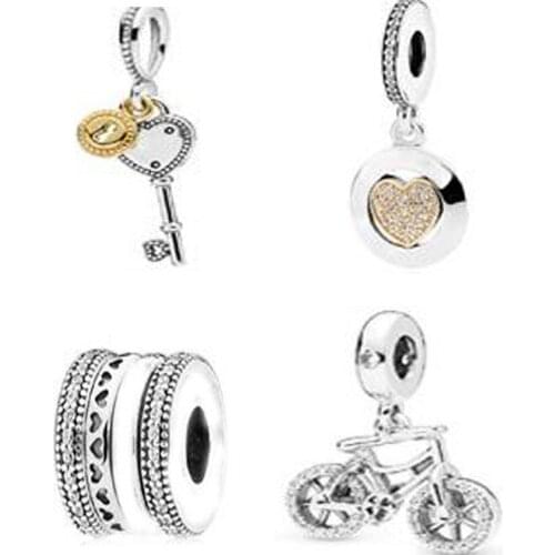 Charm 100% 925 Sterling Silver Heart Balloons Charms Fit Original Bracelet Diy Jewelry