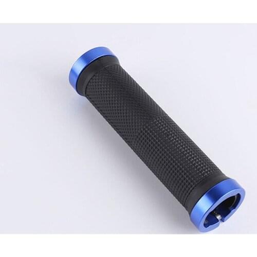 Black straight lock bicycle handle bar grips rubber anti-skid for mountain bike