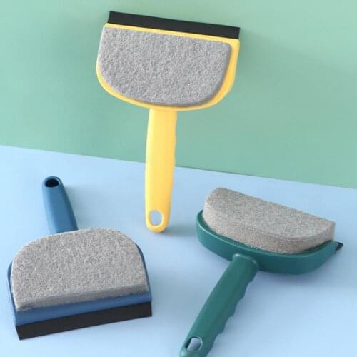 Cleaning Brush Dual Head Labor-saving Plastic Glass Window Wiper Brush Supplies for Home