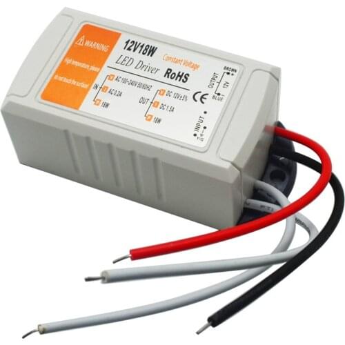 DC 12V 18W Power Supply Lighting Transformer LED Driver Adapter Switch For LED Strips LED Lights CE RoHS