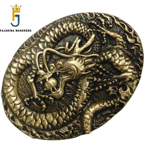 FAJARINA New Unique Design Animal Gold Solid Brass Buckle Only for 3.6-3.9cm Width Belt Free Shipping Many Models Options BCK035