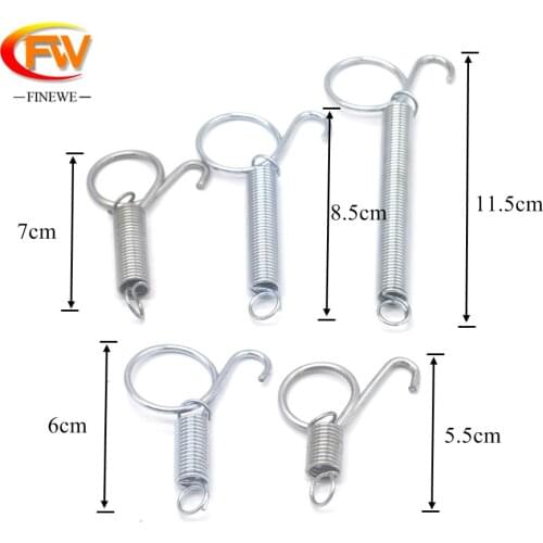 FINEWE 100pcs/lot Rabbit Cage Door Tension Spring Galvaniz Spring Steel Animal Pet Cage Latches Lock Wholesale