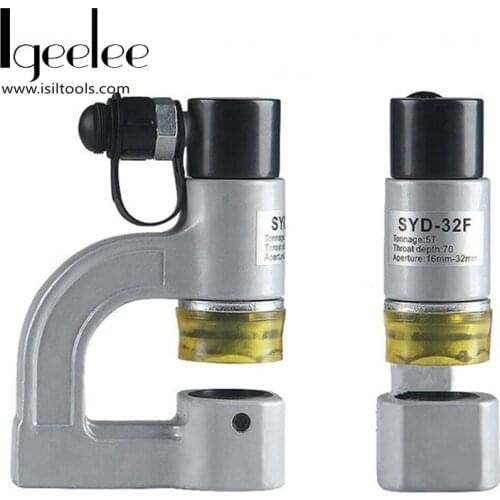 IGeelee Hydraulic Cable Bridge Hole Punch Down Tools 10-32mm SYD-32F