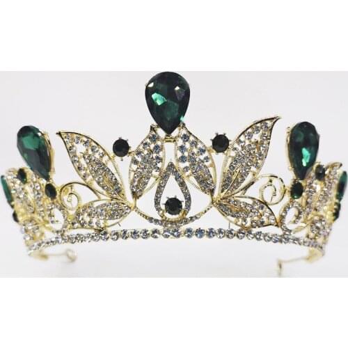 Baroque Crowns Beautiful Headpiece Bridal Crown Wedding Tiaras Hair Accessories for Prom Birthday Costume Party BH