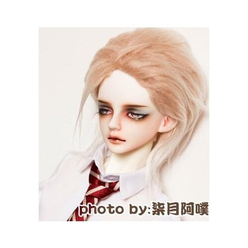BJD.SD doll suit 1/3 1/4 Uncle size imitation mohair long light champagne color white/hair head doll accessories