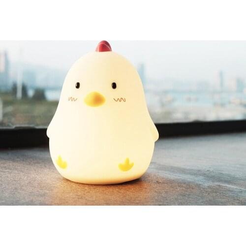 Creative Smart Products Early Chicken Wake Up Light Snooze Alarm Clock Dimmable Bedside Night Light 030