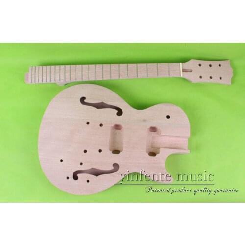 One 045# unfinished electric guitar body and neck mahogany made