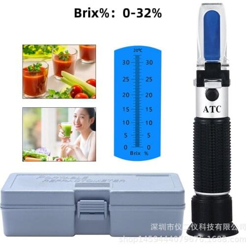 Handheld alcohol refractometer sugar Wine concentration meter densitometer 0-32% alcohol beer Brix grapes