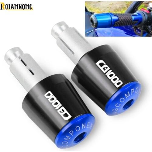 With LOGO For Honda CBF1000 CBF 1000 2005 2006 2007 2008 2009 2010 7/8mm CNC Motorcycle Handlebar Grips Handle Bar Cap End Plugs