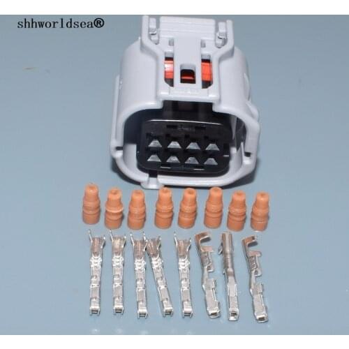 Shhworldsea 8 Pin 8 Way Kit Reversing Radar female Connector 0.64mm 025 Plug For Toyota Crown Camry Corolla 6189-1240