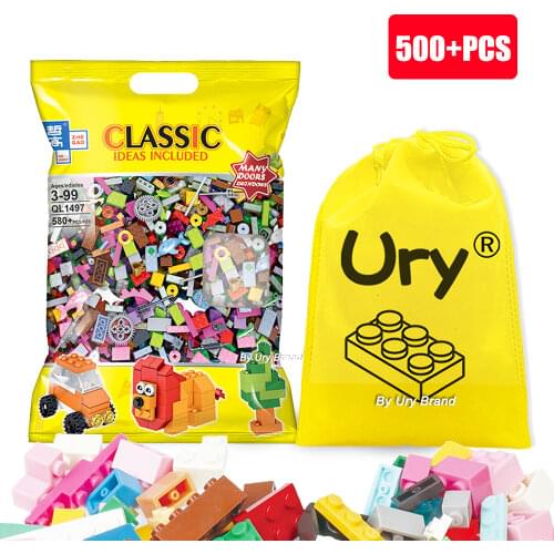 800pcs Colorful Building Blocks Bag Classic 30 Styles Model Set Bricks Matarials DIY Toys for Kids Educational Creative Gift