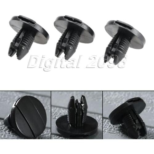 Yetaha 8.5mm Hole Plastic Screw Car Bumper Push Clip Rivet Fastener Retainer Door Panel Fender Liner for Nissan Fastener 50Pc