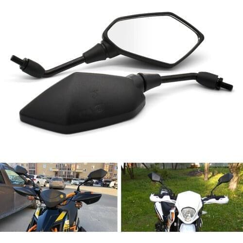 2Pcs/Pair Motorcycle Mirror Carbon Fiber White Glass Rearview Mirrors For Aprilia DORSODURO 1200 DORSODURO 750 FALCO / SL1000