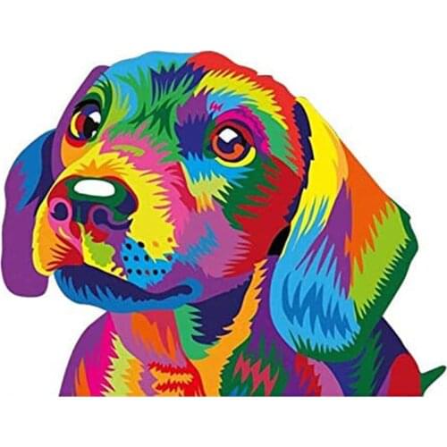 Animal Dog Dachshund DIY Cross Stitch Embroidery 11CT Kits Needlework Craft Set Cotton Thread Printed Canvas Home Sale
