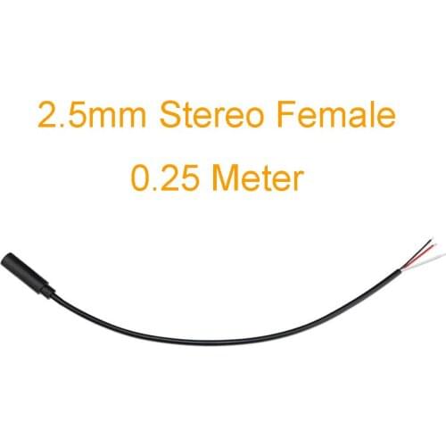 1pc 25cm Stereo Audio AUX Cord 2.5mm Female Jack 3pin Wire DIY Pigtail Cable Item No.: 40443