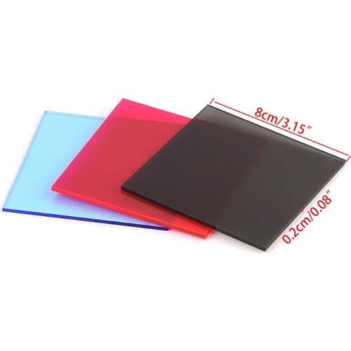 Plexiglass Board Colored Acrylic Sheet 8*8cm DIY Toy Accessories Model Making