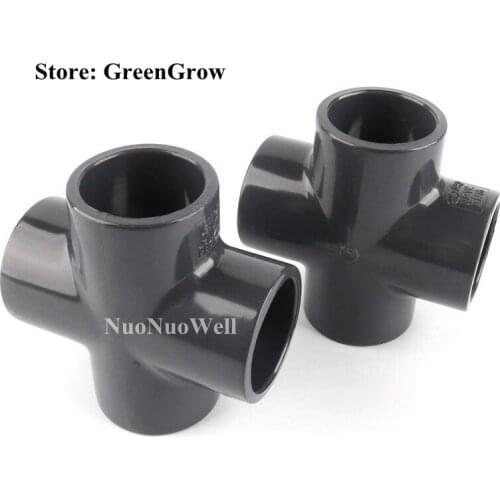 1pc I.D 20~110mm Hi-Quality UPVC Cross Connector Garden Irrigation Water Pipe Connectors Aquarium Tank DIY Tools 4-Ways Joints