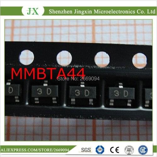 1000pcs MMBTA44LT1G MMBTA44 200MA 400V Marking code 3D NPN transistor SOT23