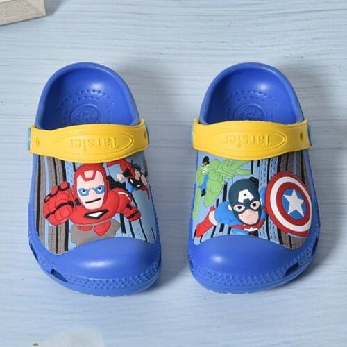 Disney Spiderman Kids Beach Swimming Sandals Slippers For Boys Girls Cartoon Shoes Summer Children Sandals Flip Flops Indoor