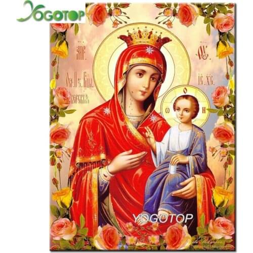 Virgin mary diamond painting rhinestone diamond embroidery photo custom full square round diamond 3d diy mosaic handmade YY2393