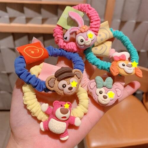 Disney Frozen 2 Elsa Mermaid Princess 3D StellaLou Duffy Shelliemay Hairpins Girl Hair Accessories Hair Pins and Clips Hair Ring