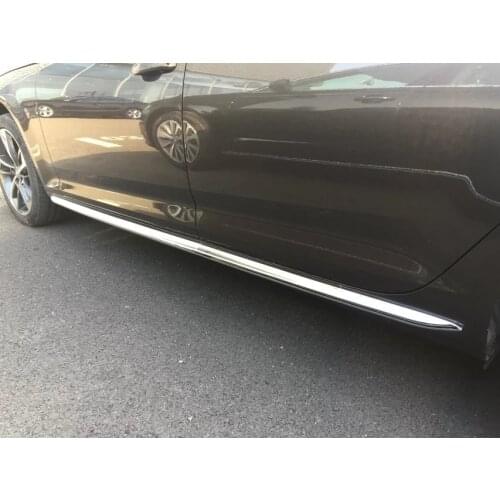 For Audi A4L 2017 4 PCS Brand New Silver Car Styling ABS Chrome Exterior Side Door Body Trim Molding Accessories Trim Cover