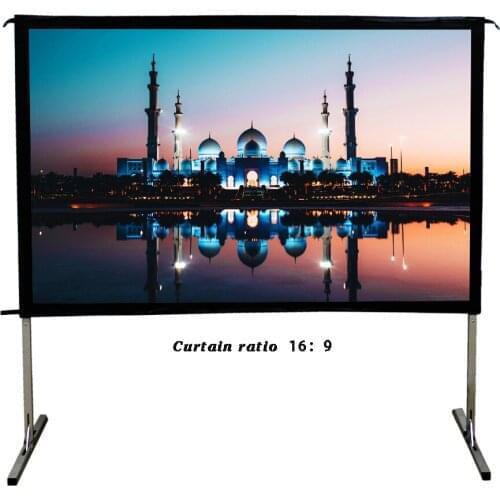 16:9 Home Cimena Screen Front Fast Fold Portable Projection Screen Outdoor or Indoor Foldable Projector Screen 100 inch