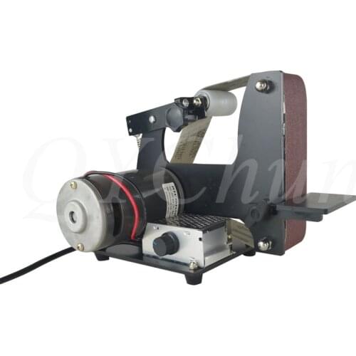 Electric abrasive belt machine DIY abrasive belt sharpener sharpening machine metal polishing machine 350W 0-7000RPM 220V