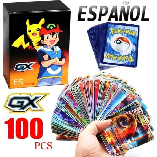 Cartas Pokemon Espaol in Spanish TAG TEAM GX VMAX Trainer Energy Holographic Playing Pokemon Cards Games Castellano Children Toy