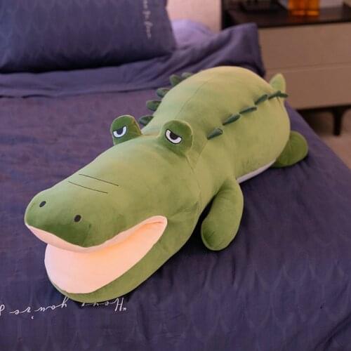 Kawaii Real Life Alligator Plush Toys Sofa Pillow Cushion Stuffed Cloth Long Crocodile Doll Baby Birthday Gift Room Decoration