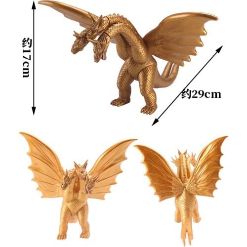 27Cm Godzillas Vs Kong King of The Monsters King Ghidorah Pvc Model Dinosaurs Collectible Action Figure Monster Doll Toy