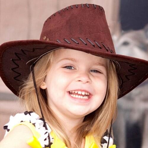 Halloween Style Western Cowgirl Cowboy Hat For Boys Gilrs Party Costumes Cap