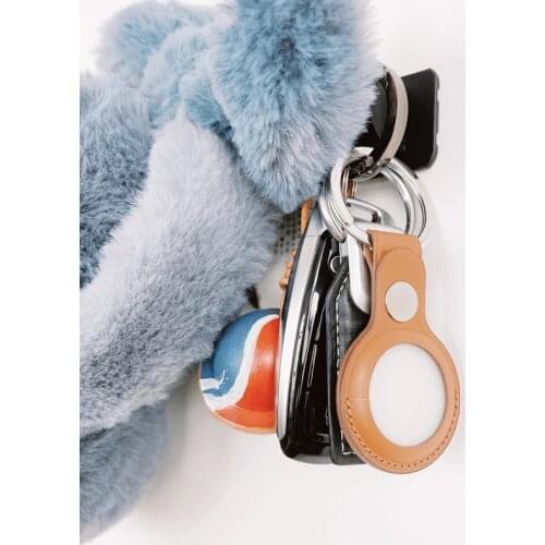 Leather Protective Case For Airtag Keychain Key Ring For Mercedes Benz W202 W220 W204 W203 W210 W124 W211 W222 X204 AMG CLK