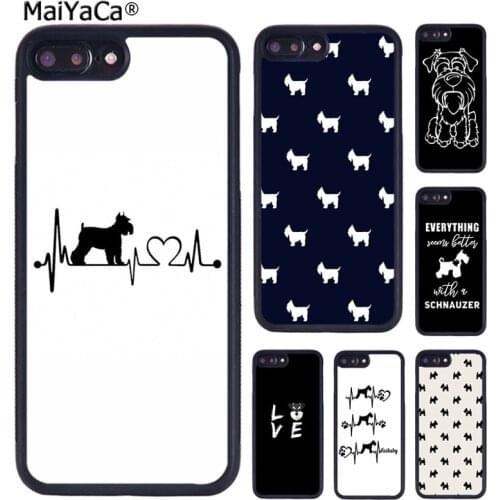 MaiYaCa Schnauzer Dog Phone Case Cover For iPhone X XR XS 11 12 Pro MAX 5 6 6S 7 8 Plus Samsung Galaxy S6 S7 S8 S9 S10