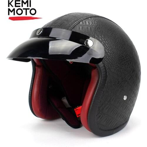 Motorcycle Open Face Retro Helmet 3/4 Helmets Personalized Mens Womens Vintage Retro Motorcycle Chopper Casco Moto Vespa