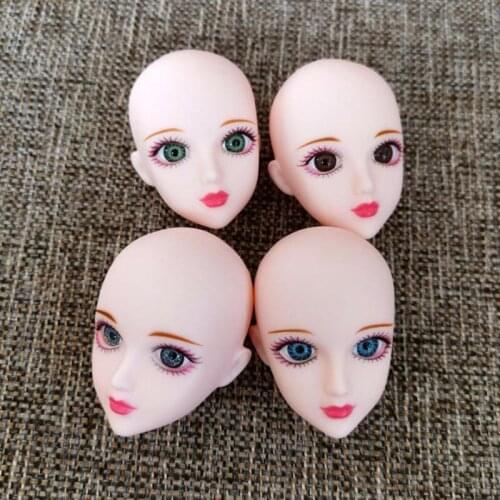 New Arrival Doll Accessories BJD Doll Head Makeup DIY 1/6 Doll Head With Eyes