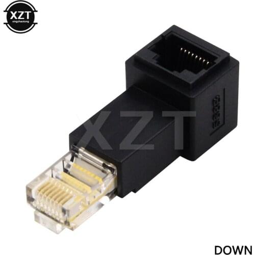 Newest Arrival Multi-angle 90 Degree 8P8C FTP STP UTP Cat 5e Male to Female Lan Ethernet Network Extension Adapter