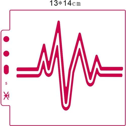 Wholesale ECG plastic mold shield DIY cake scrapbook stencils hollow Embellishments printing lace ruler Valentines Day