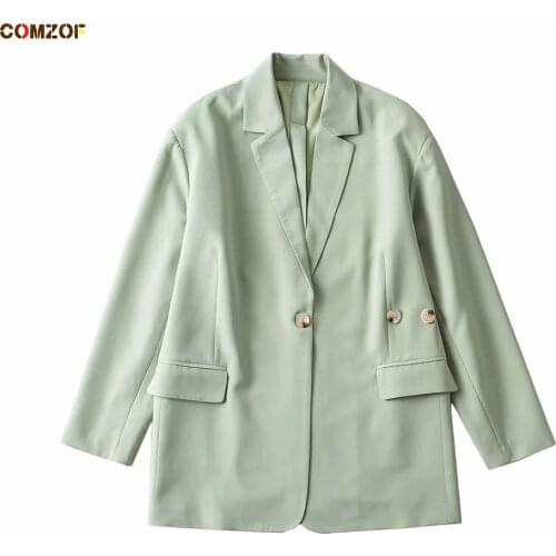 2021 Autumn Women Blazer Loose Back Split Tops Coats Long Sleeve Jackets Fashion INS Clothing Tailleur Femme