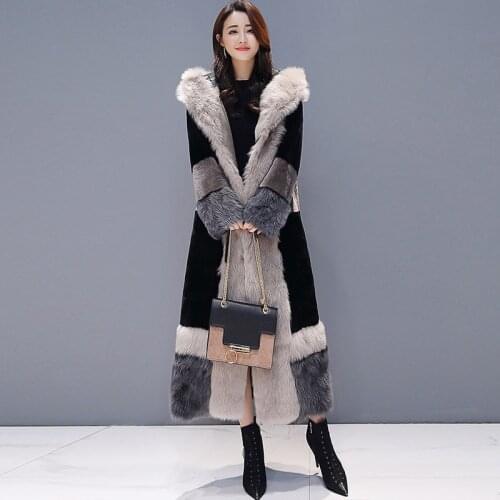 Warm Overcoats Long Coats Women Faux Fur Coat 2021 Winter Plus Size Russian Thick Furry Jacket Cozy Maxi Fur Coat Fluffy Loose