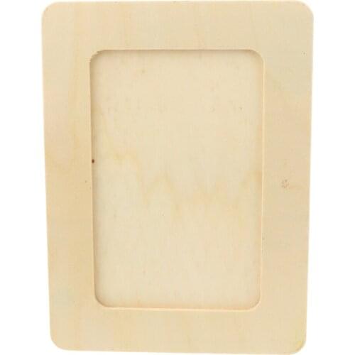 Simple Designs Unfinished Wooden Solid Wood Photo Picture Frames Ready to Paint for ’s Art Craft DIY Projects