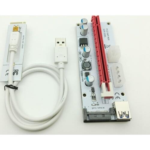 Riser White 008S NGFF M.2 PCIE PCI-E 1X 2X 4X 8X 16X USB 3.0 Adapter Card 60cm Data Cable for BTC Mining Bitcoin Miner Antminer