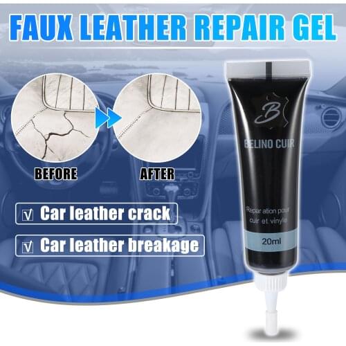 Uxcell 20ml Car Care Liquid Faux Leather Skin Refurbish Repair Gel Auto Seat Coats Scratch Cracks Restoration for Car