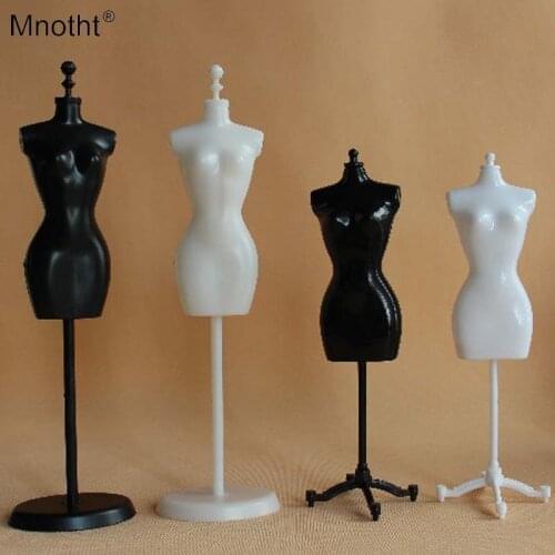 Mnotht 1/6 Scale Female Figure Garment Hang Clothes Rack Half Body For 12"Model Display stand Accessories Mannequin White/Black