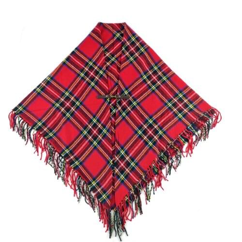 Women Solid Cashmere Scarves Lady Winter Thicken Warm Soft Pashmina Shawls Wraps Blue Female Knitted Scarf Buckle