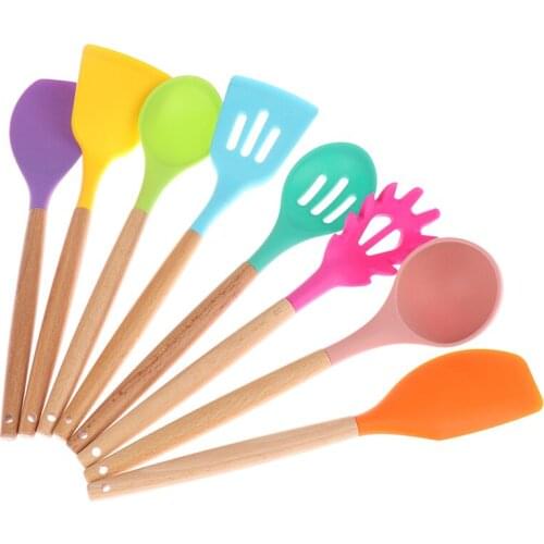 12Pcs Silicone Kitchenware Set Kitchen Utensils Set Silica Gel Cooking Color
