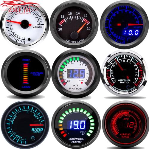 2" 52MM ARF Racing Gauge Digital Display Air Fuel Ratio Gauge with Narrowband O2 Oxygen Sensor fit For 12V Car OE 0258006028